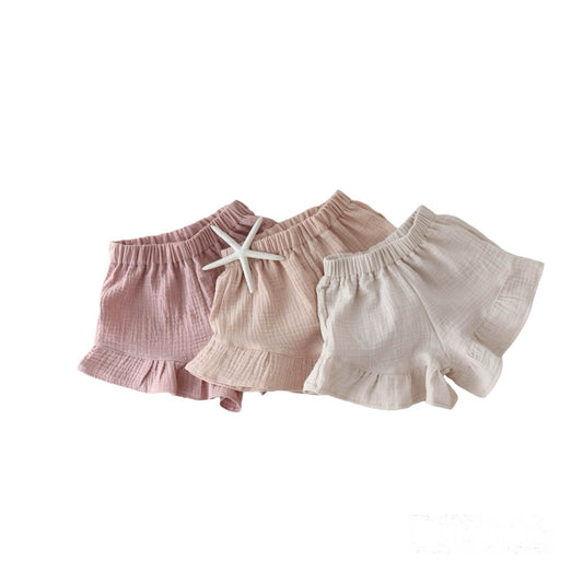 Muslin shorts with a ruffle - CHOOSE COLOUR