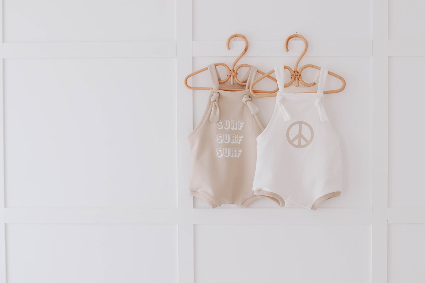 bummie romper beige surf- 9-12 mths