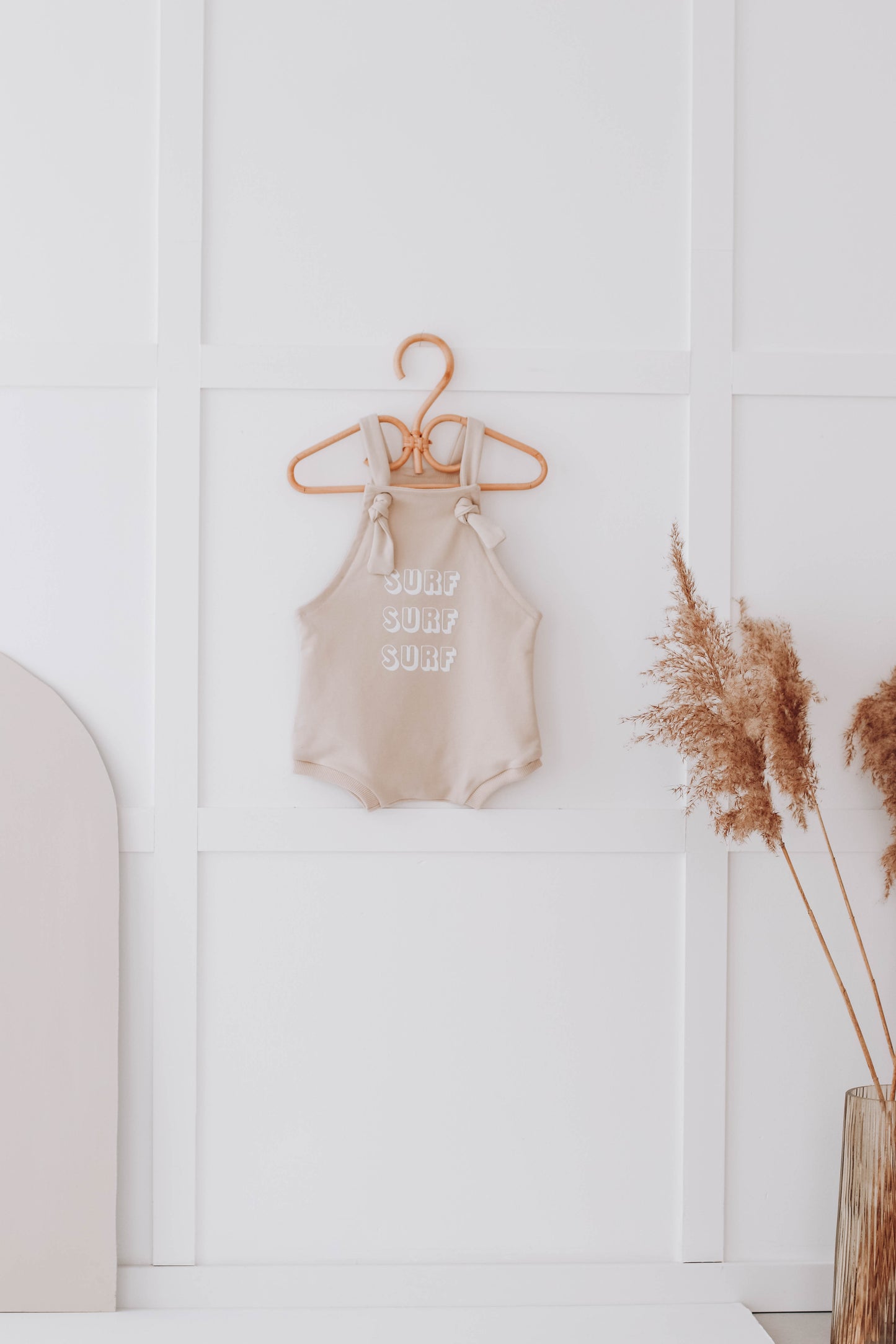 bummie romper beige surf- 9-12 mths