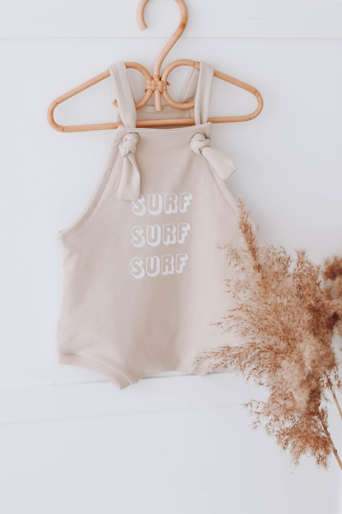 bummie romper beige surf- 9-12 mths