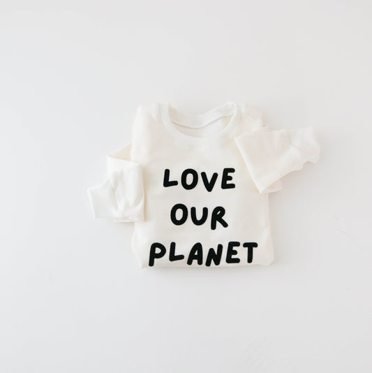 LOVE OUR PLANET Sweatshirt - VANILLA