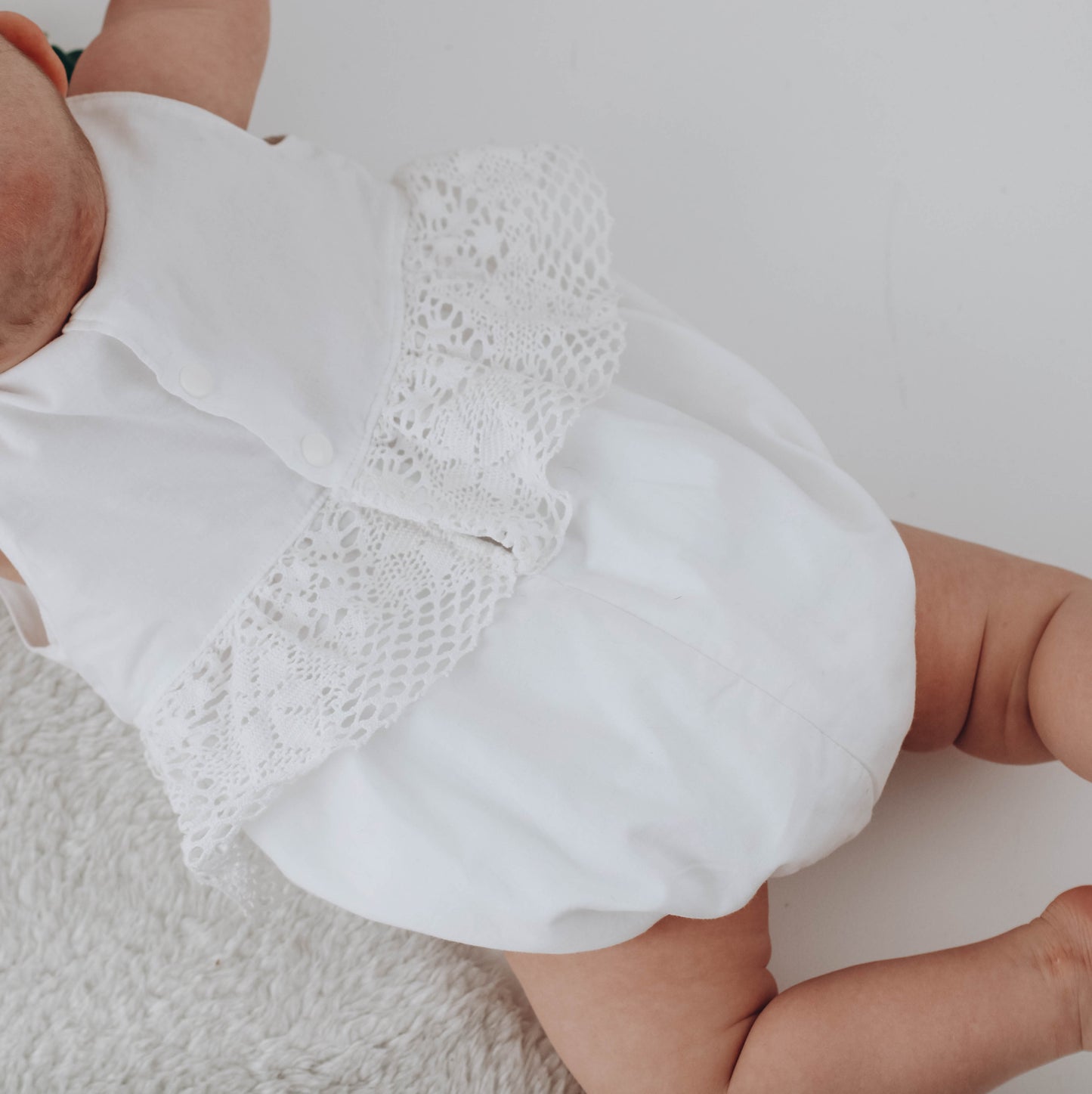white romper 6-12 mths