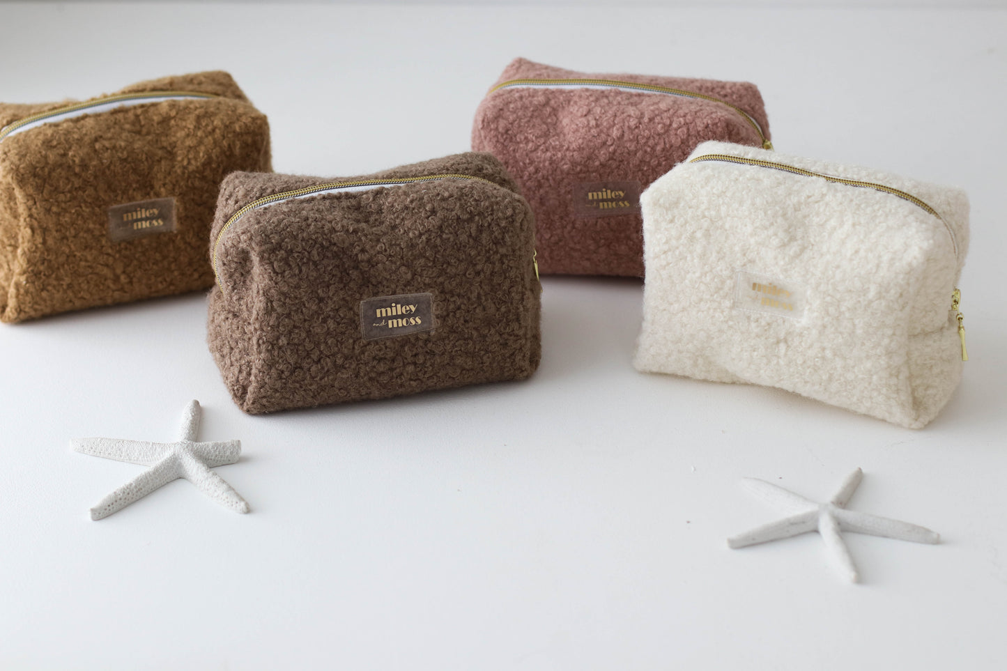 Teddy make up bag - ECRU- 2 sizes available