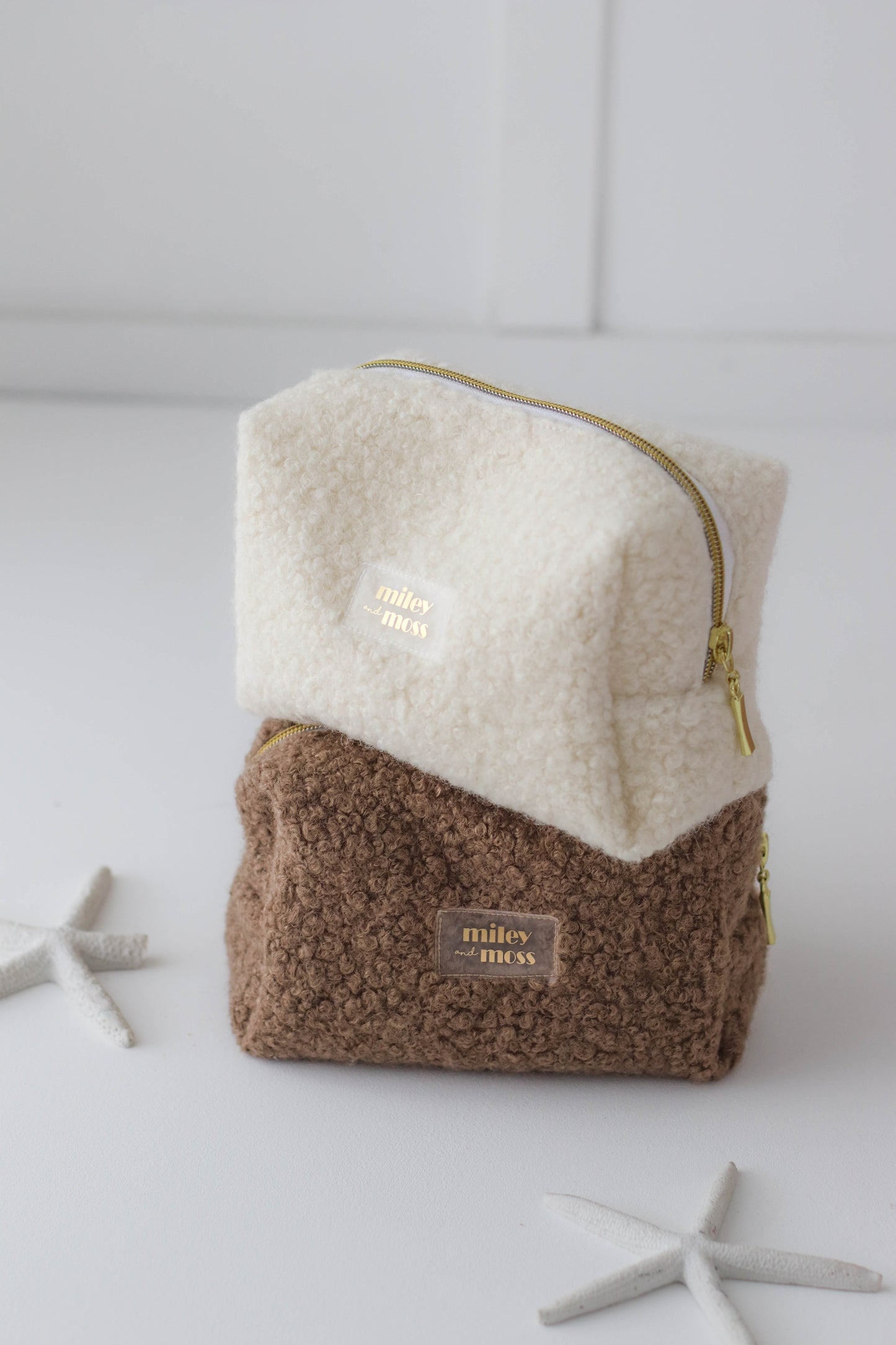 Teddy make up bag - ECRU- 2 sizes available