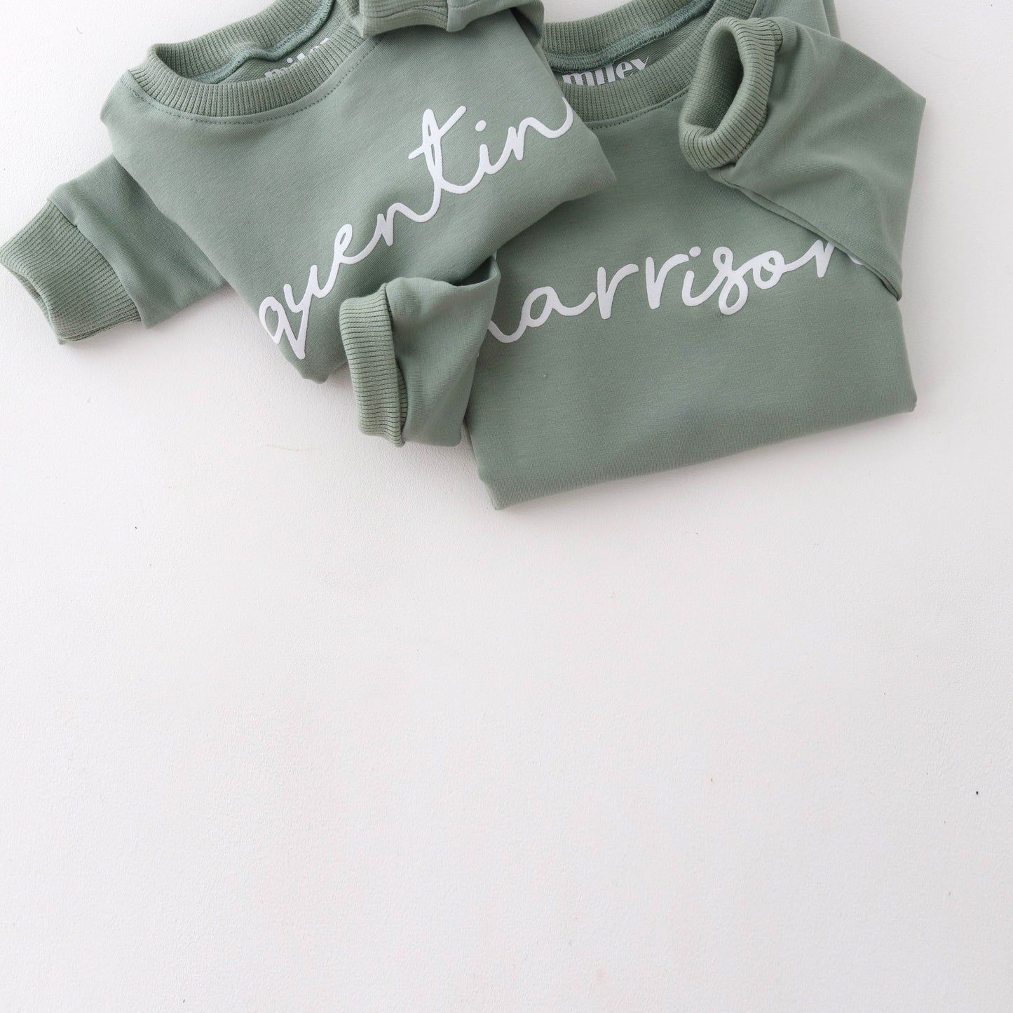 PERSONALISED Sweatshirt -matcha colour