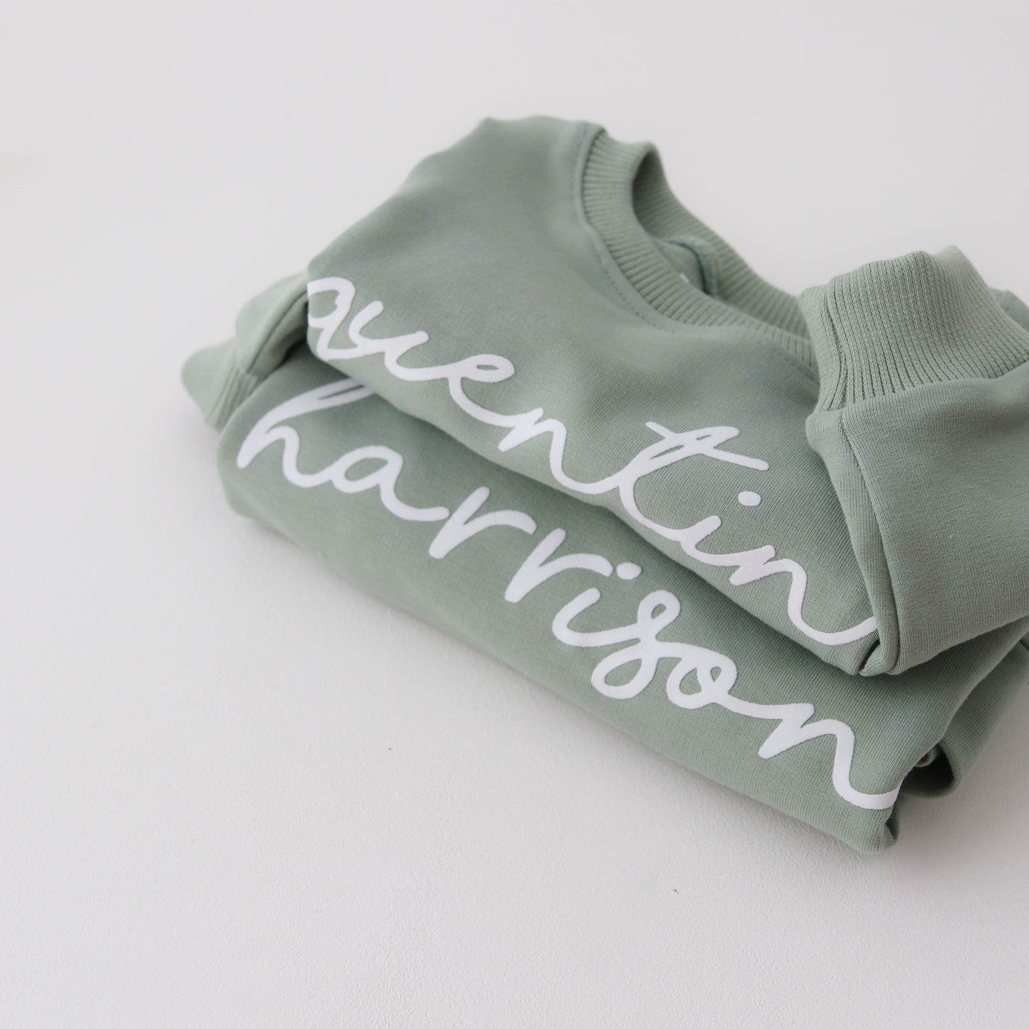 PERSONALISED Sweatshirt -matcha colour