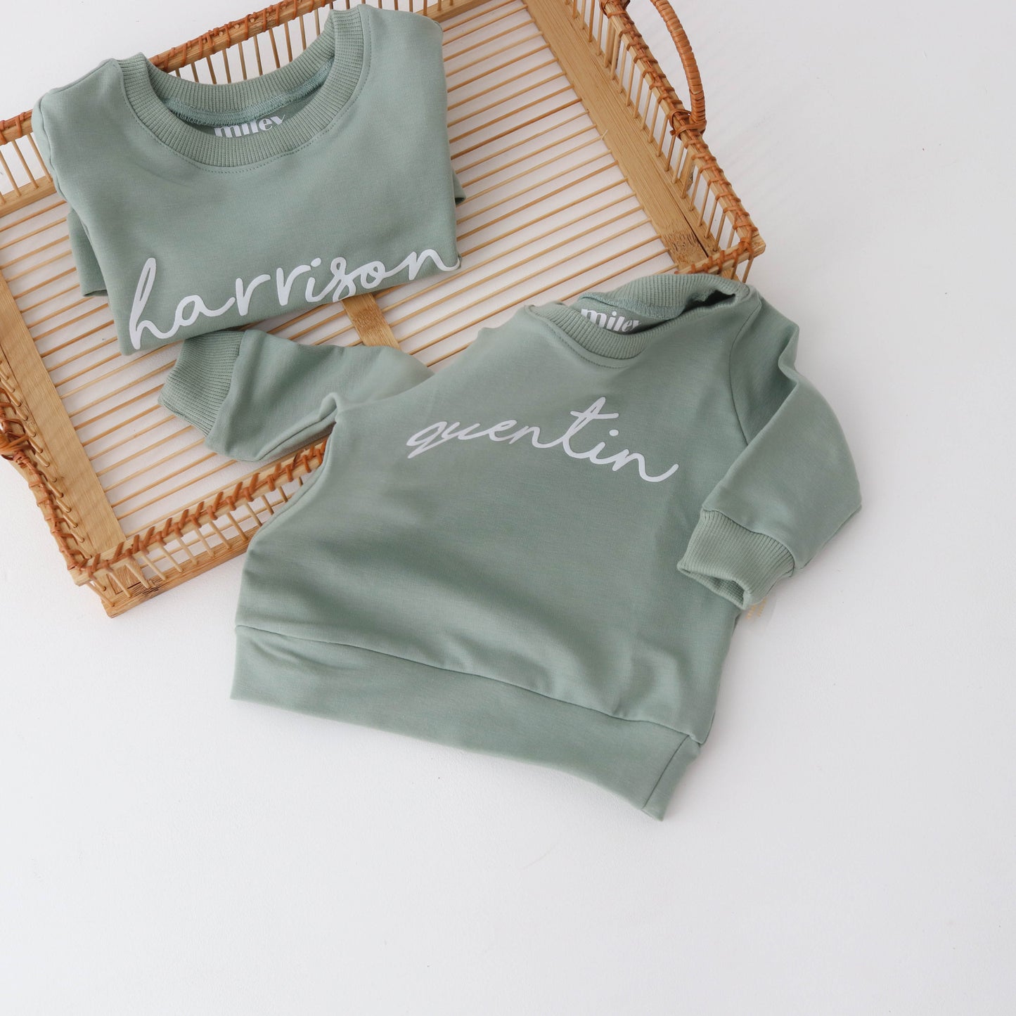 PERSONALISED Sweatshirt -matcha colour