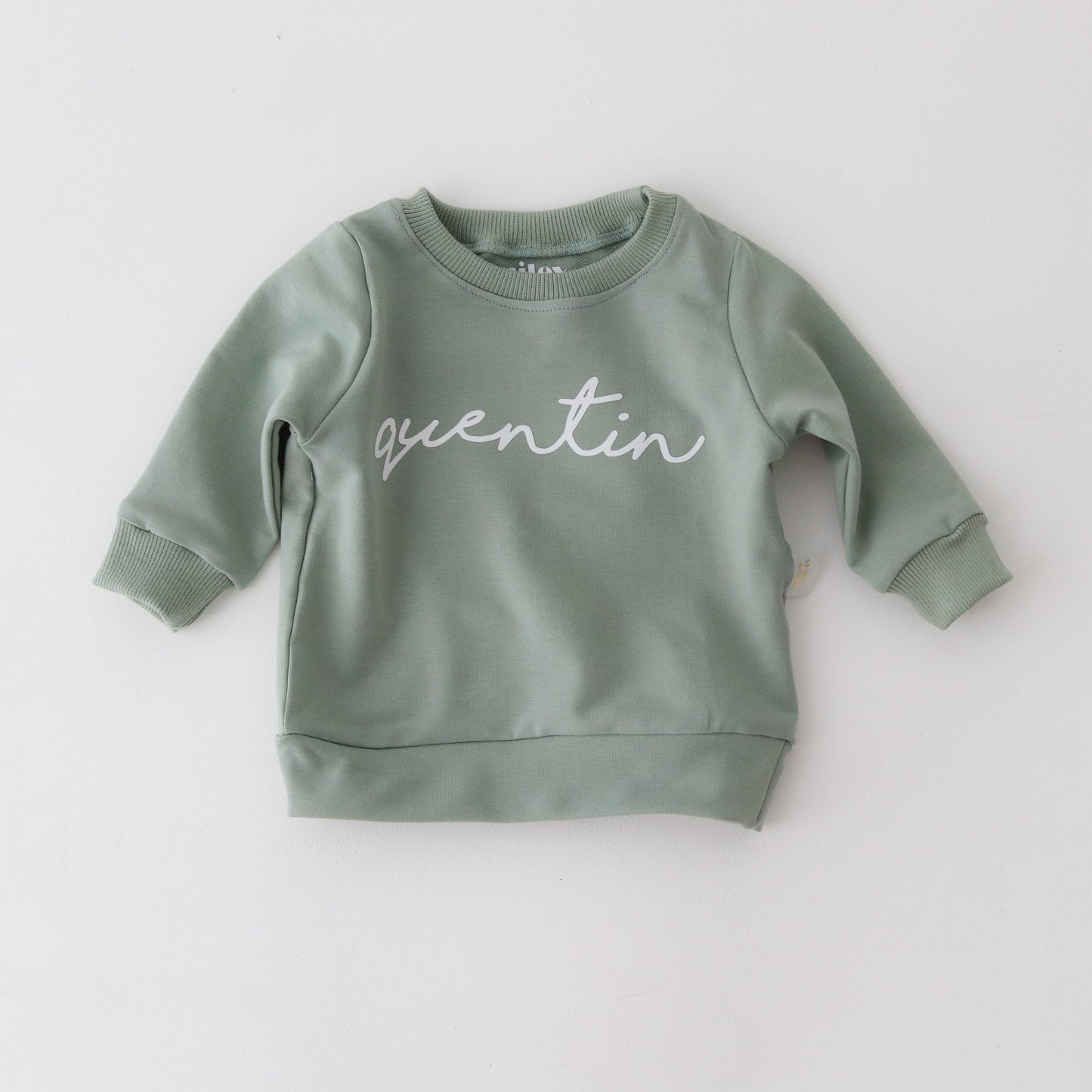 PERSONALISED Sweatshirt -matcha colour