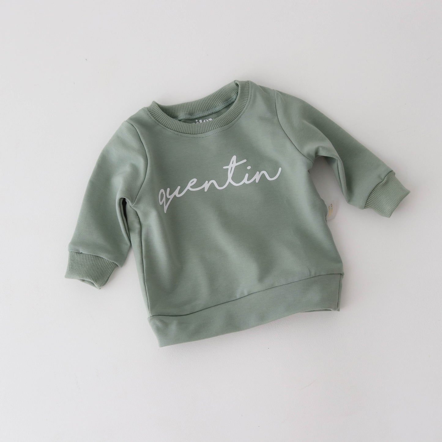 PERSONALISED Sweatshirt -matcha colour